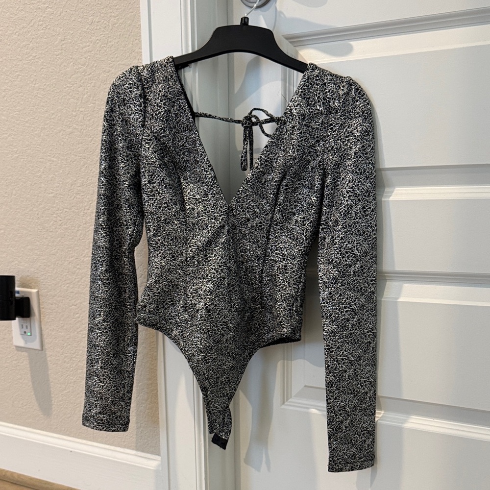 Elegant Black and White Women's Bodysuit